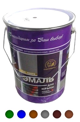 Эмаль для крыш алкидно-уретанова 6 кг-PhotoRoom