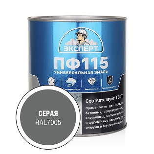 Эксперт Эмаль ПФ-115М, серая 2,7 кг, 6 шт.