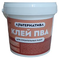 Клей ПВА Строительный 1кг "Альтернатива"