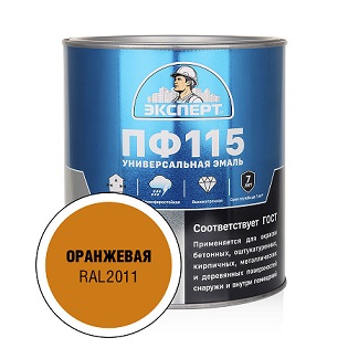 Эксперт Эмаль ПФ-115М, оранжевая 2,7 кг,6 шт.