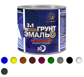 3в1 грунт-эмаль быстросох