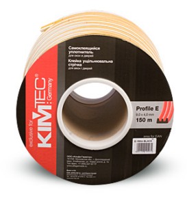Уплотнитель Е-профиль, белый, 150 м, 6 шт. "KIM TEC" 