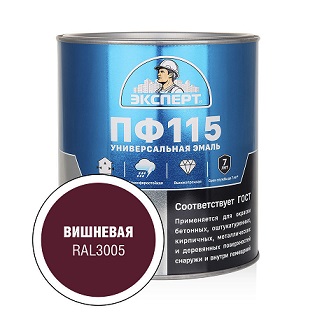 Эксперт Эмаль ПФ-115М, вишня 2,7 кг, 6 шт.