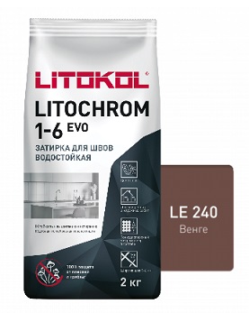 Затирка LITOCHROM 1-6 EVO LE 240 венге (2kg Al.bag)