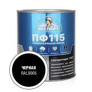 Эксперт Эмаль ПФ-115М, чёрная 2,7 кг, 6 шт.