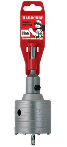 Коронка по бетону 65мм в сборе