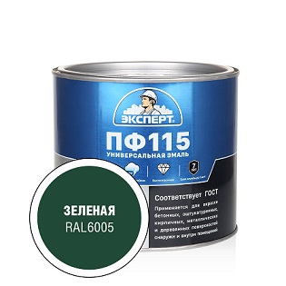 Эксперт Эмаль ПФ-115М, зеленая 1,8 кг, 6 шт.