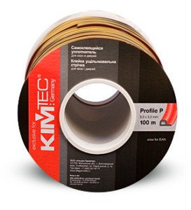 Уплотнитель Р-профиль, корич, 100 м, 6 шт. "KIM TEC" 