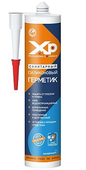 Герметик силикон. "XP" санитарный, прозрачный, 260мл, 24шт