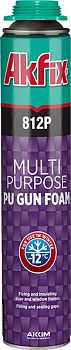 Akfix 812P Профессиональная ПУ ЗИМНЯЯ Монтажная пена 850гр (12шт/уп)