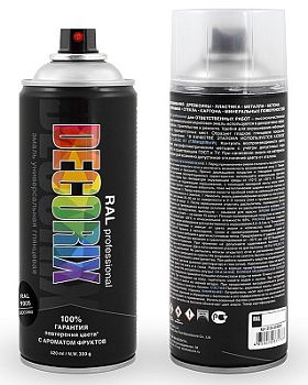 Аэроз. эмаль PROF. DECORIX RAL 9005 глубокий чёрный 520мл/12