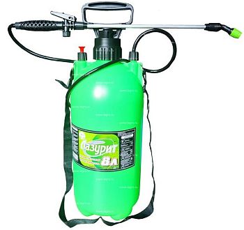 Опрыскиватель 8л пневматический с ремнём "Лазурит" 