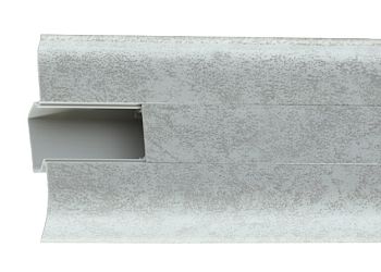  Плинтус с центр. К. каналом 58мм Мрамор светлый 859, 40шт (1*2,5м)