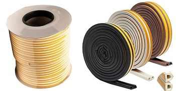 Уплотнитель резин. самокл. тип D 9ммх7мм коричневый 100м.