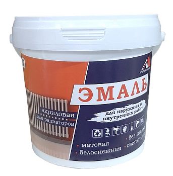 Эмаль для радиаторов матовая АЛЬТЕРНАТИВА 0,9 кг, 12шт/упак