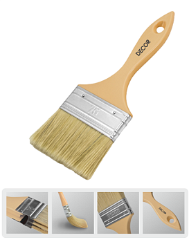 Кисть малярн.  25 мм, ВТОРНИК св. смеш. щетина, пласт. ручка (12/408)