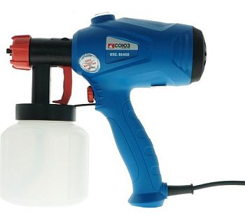 Краскопульт СОЮЗ 400Вт, 600мл/мин,50DIN/с,с наддувом,HVLP, коллекторный двигатель 