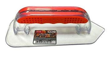 Кельма DEСOR угловая (прозрачная) 222х84мм (25шт/75шт)