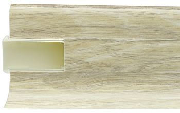  Плинтус с центр. К. каналом 58мм Дуб пальмира 825, 40шт (1*2,5м)