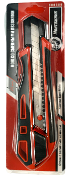 Нож со смен. лезв. 25мм, обрезин, ABS+TPR, запасн. лезв, "Монтажник" 12шт/уп