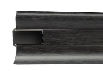  Плинтус с центр. К. каналом 58мм Дуб чернёный 827, 40шт (1*2,5м)