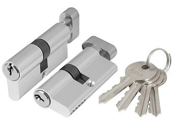 Цилиндр.механизм c верт. AX1002Knob70 (AX102/70) (30+10+30)/HD CP хром 4 кл. БЛИСТЕР 