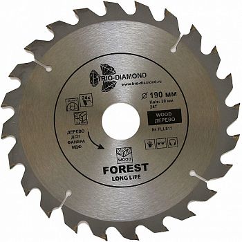 Диск пильный 190Х24TХ30/20 mm  (Trio-Diamond)