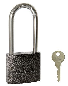 Замок навесной PD-01-63-L англ. 3 кл. (длин. дужка) коробка