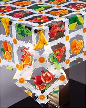 Клеёнка прозрачная с печатью MIRAGE (1,37*25м) Н055