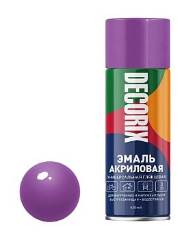 Аэрозольная эмаль унив. DECORIX, фиолетовый (А12) 520мл/12 шт