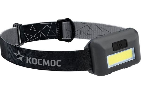 Фонарь налобный Космос Н101-СОВ (3хR03) 1св.д СОВ 3W (160lm) черный пласт, 3 реж.
