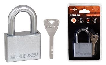 Замок навесной PL-2550 (50 мм) 4 "фин." кл. БЛИСТЕР