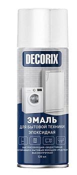 Аэрозольная эмаль для быт. техн. эпоксидная DECORIX,белый, 520мл/12шт