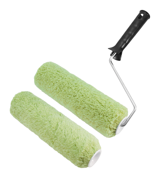 Валик полиакрил Зеленый 240мм, d 42мм, ручка 6мм, ворс 18мм, "B.E." (45шт/уп)