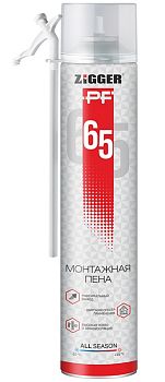 Пена бытовая "ZIGGER PF" 65л всесезонная, 830 мл, 12 шт
