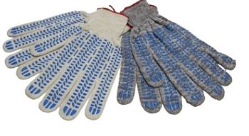 Перчатки ПВХ 10кл протектор серые 52гр ПЛОТНЫЕ 10/300