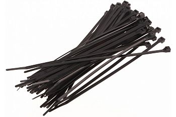 Хомут кабельный чёрный Bohrer 5(4,6)х300 (1/100)