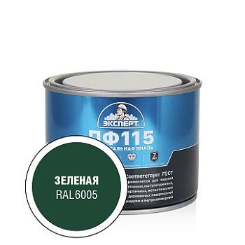 Эксперт Эмаль ПФ-115М, зеленая 0,4 кг, 12 шт.