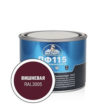 Эксперт Эмаль ПФ-115М, вишня 0,4 кг, 12 шт.