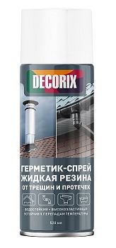 Герметик-спрей жид.резина от трещин и протечек высокоэласт.белый DECORIX 520мл
