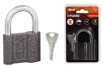 Замок навесной PL-4061 (61 мм) 3 "англ." кл. БЛИСТЕР