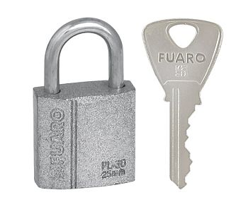 Замок навесной PL-3025 (25 мм) 2 "англ." кл. БЛИСТЕР