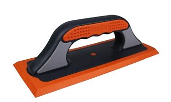 Терка DEСOR ЗК 250х100мм, мягкая оранж.резина (7/35шт)