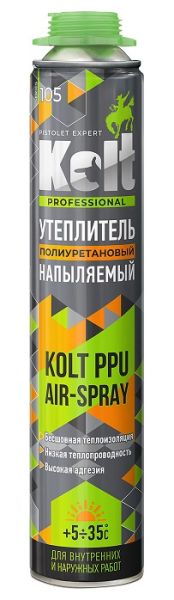 Утеплитель-пена KOLT PPU AIR-SPREY проф. напыляемый утеплит. 900гр.