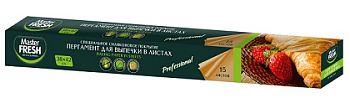 Пергамент в листах 38х42см 15л (силиконизир-ый,коричневый) Master FRESH, коробка 1шт
