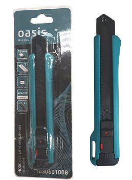 Нож с сегментир.лезвием пласт.корпус (ABS) Oasis 18х100х0,5мм