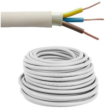 Кабель белый NUM - J 3х2,5 бухта 100м