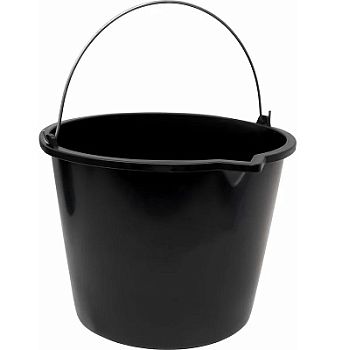 Ведро строительное пластиковое чёрное 16л