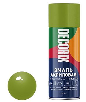 Аэрозольная эмаль унив. DECORIX, оливковый (А38) 520мл/12 шт