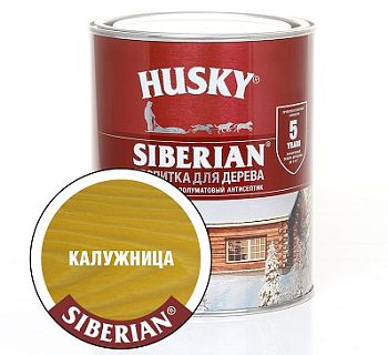 HUSKY SIBERIAN Пропитка д/дерева полумат.калужница (0,9л; 6шт)
